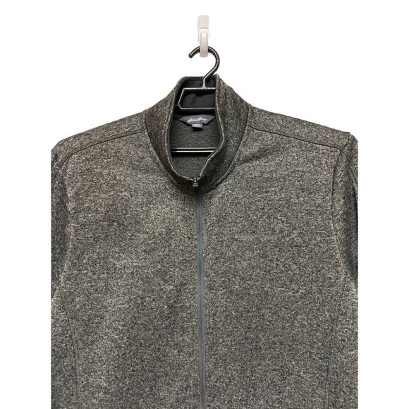 Eddie Bauer Women's Grey Full Zip Fleece Long Sleeve Jacket XXL Outdoors Pockets - Picture 2 of 9